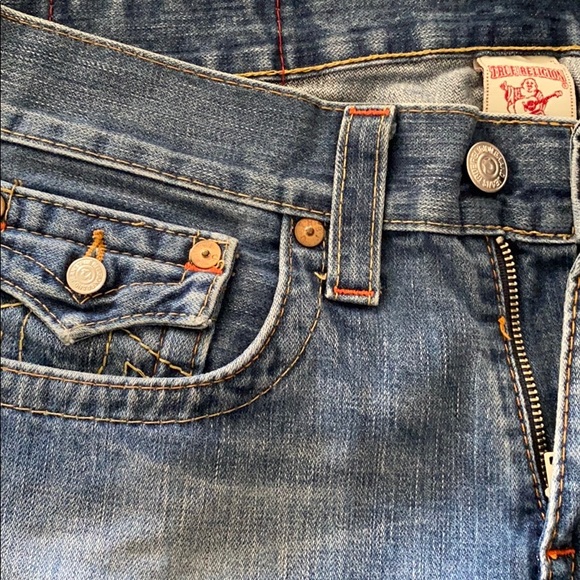 Mens TRUE RELIGION Denim Jeans 33 x 33 - Picture 3 of 4